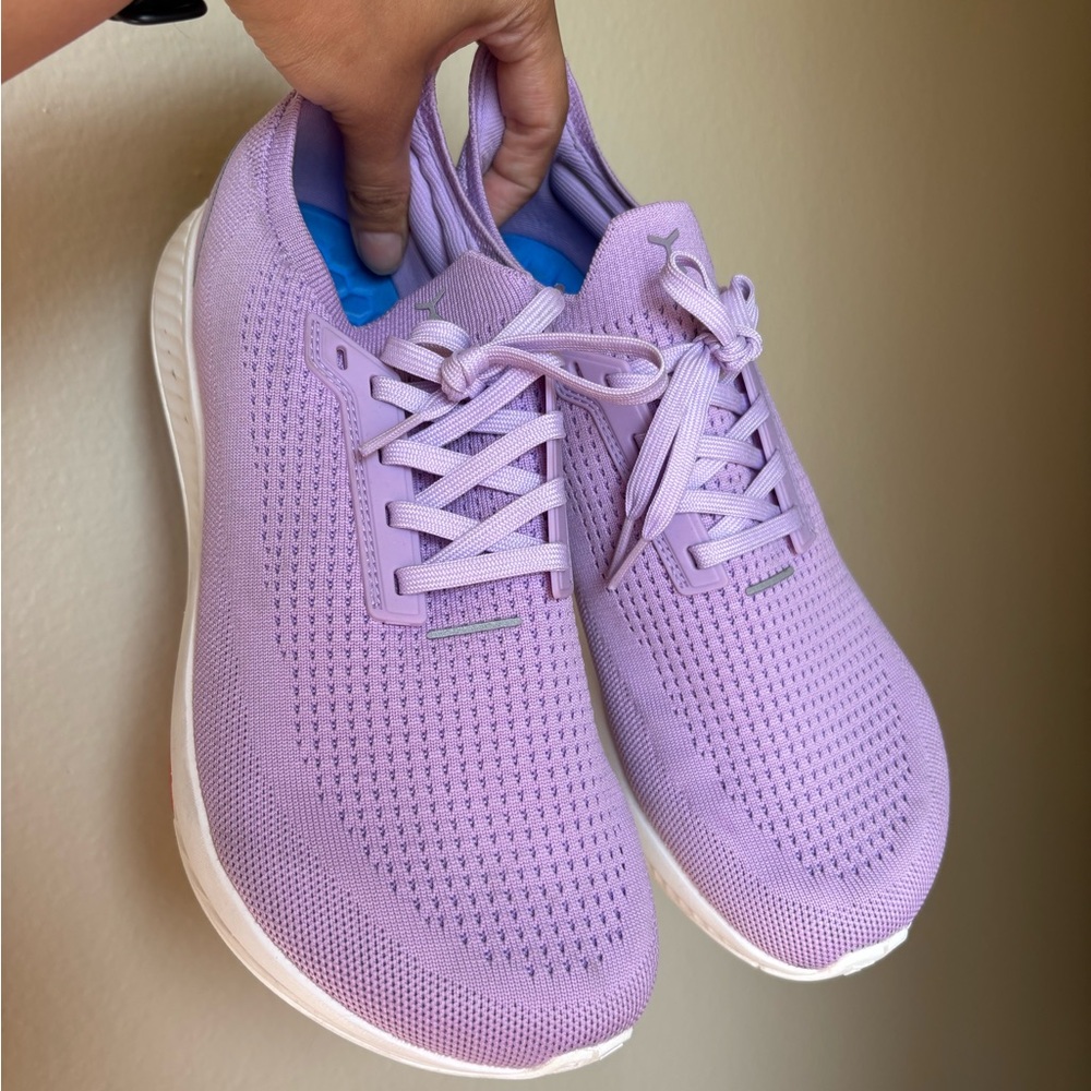 Lilac Knit Women's Running Sneakers - Lightweight Comfort - Picture 2 of 4